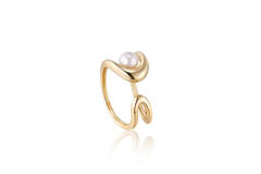  Pearl Power - Ringen met steen - Zilver / 14kt GP - Parel